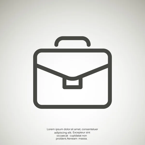 Simple icono web maletín — Vector de stock