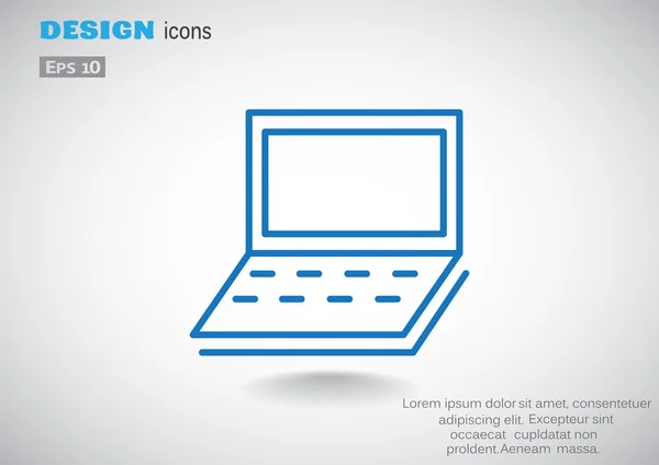 Basit dizüstü web simgesi — Stok Vektör