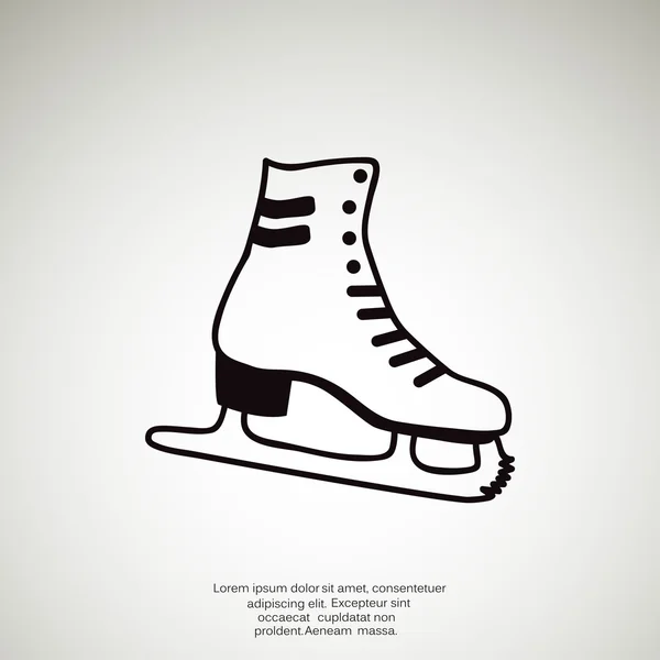 Skate schoen web pictogram — Stockvector