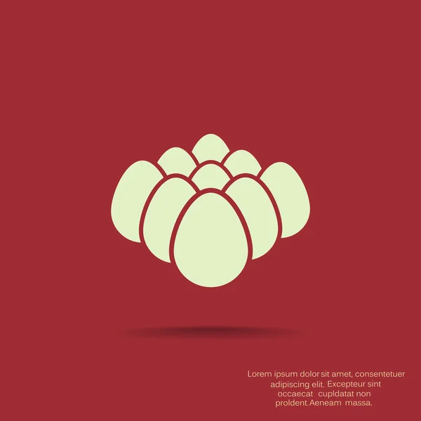 닭 계란 간단한 웹 아이콘 — 스톡 벡터
