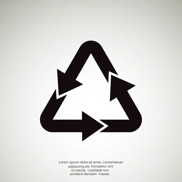 Recycling-Symbol mit Pfeilen — Stockvektor