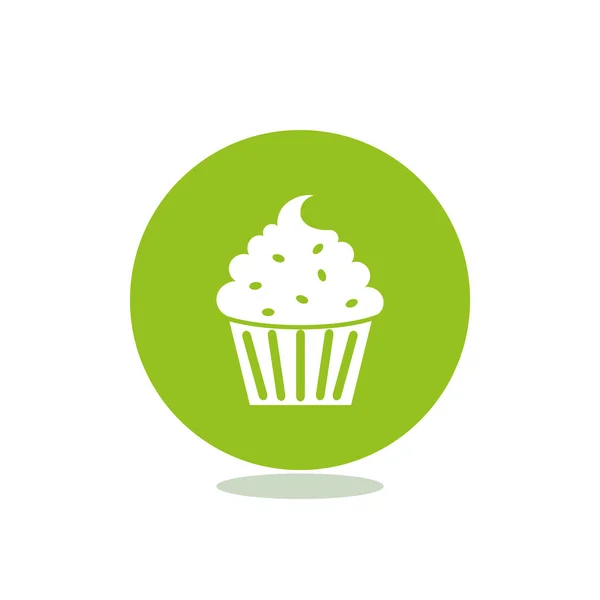 Cupcake postre icono web — Archivo Imágenes Vectoriales