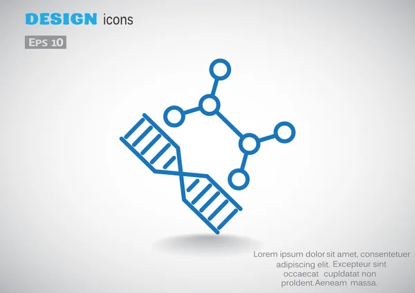 DNA genetics web icon — Stock Vector