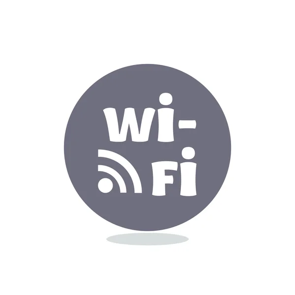 Dalgalar ile Wi-Fi yazıt — Stok Vektör