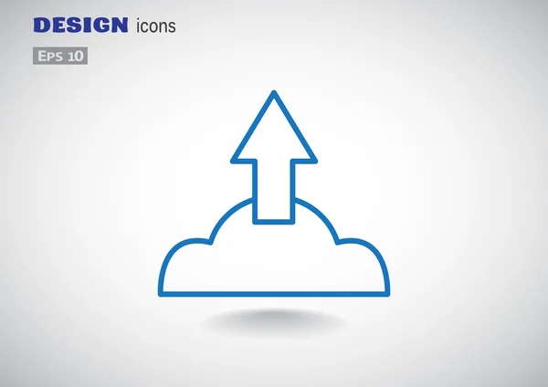 Cloud-fil ladda upp symbol — Stock vektor