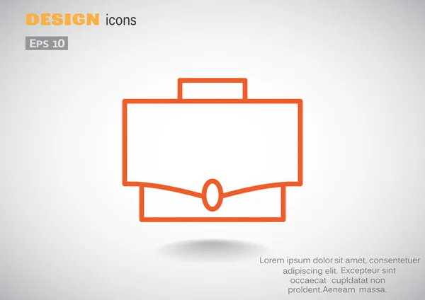 Web アイコンをシンプルなブリーフケース — ストックベクタ