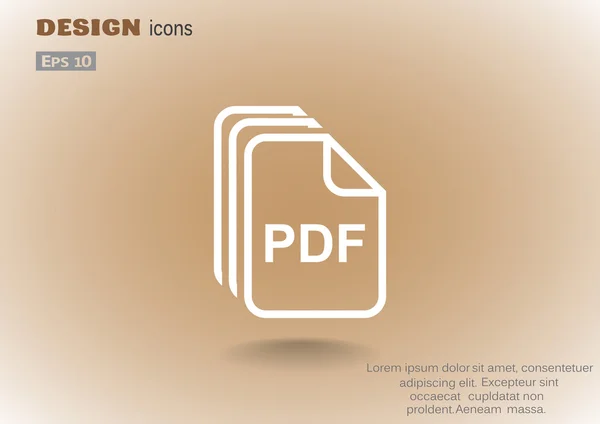 Dosyalar Pdf basit web simgesi — Stok Vektör