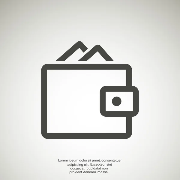 简单的钱包 web 图标 — 图库矢量图片