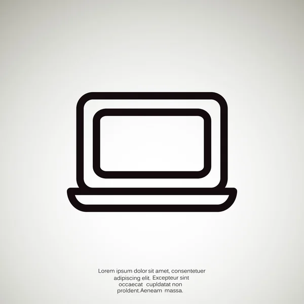 Simple icono web portátil — Archivo Imágenes Vectoriales
