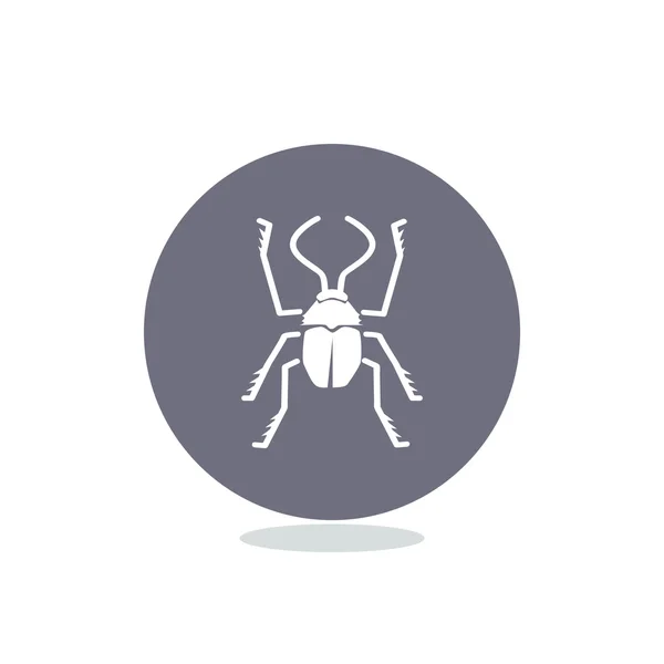 Symbole de bug avec scarabée contour — Image vectorielle