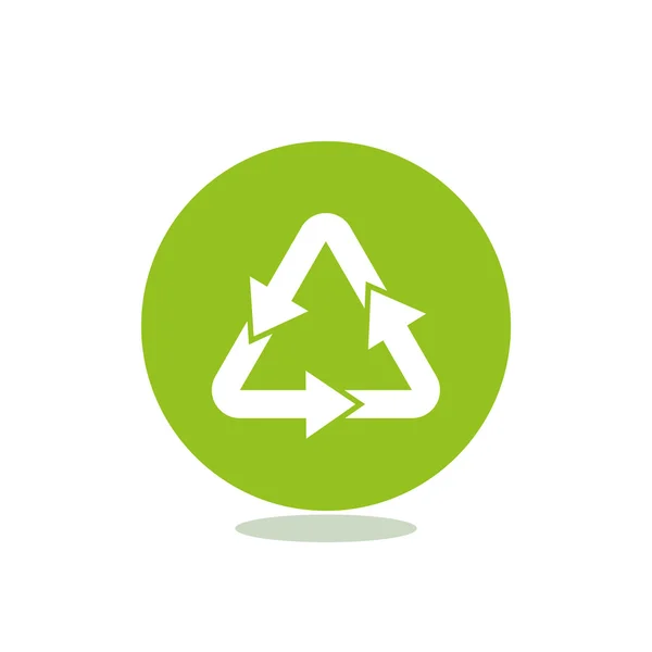 Simbolo di riciclaggio dei rifiuti con frecce — Vettoriale Stock
