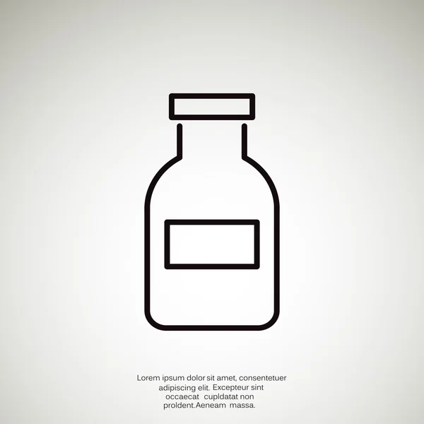 Icono web botella de medicina — Vector de stock