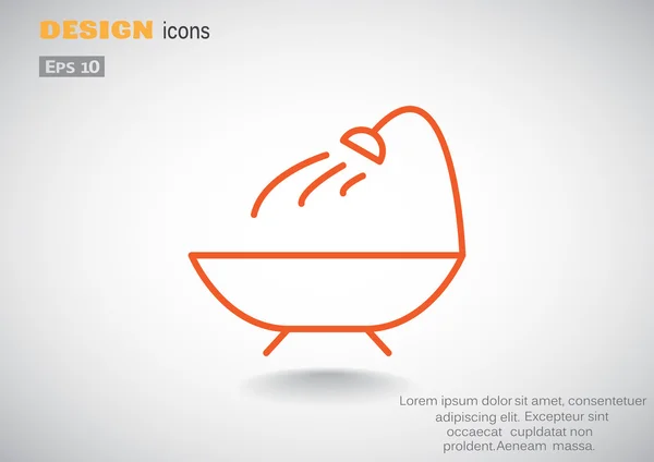 Icono web de baño simple — Archivo Imágenes Vectoriales