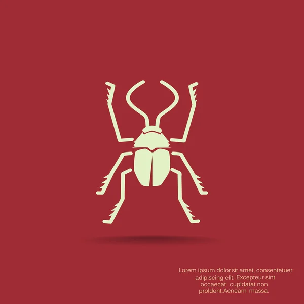 Bugg symbol med disposition beetle — Stock vektor