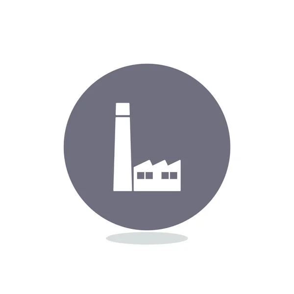 Edificios de fábrica icono web — Vector de stock