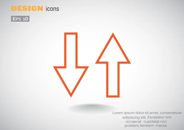 Dos flechas icono — Archivo Imágenes Vectoriales