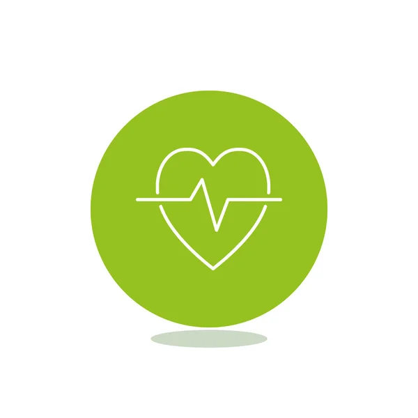 Kardiologia symbol ikonę proste — Wektor stockowy