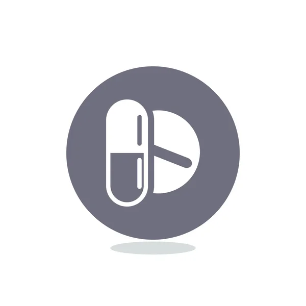 Web-Ikone für medizinische Pillen — Stockvektor