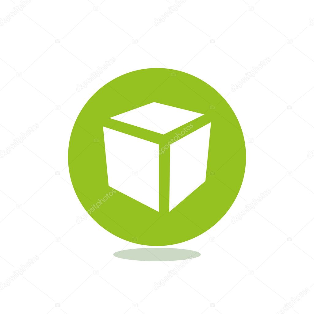 Simple cube web icon