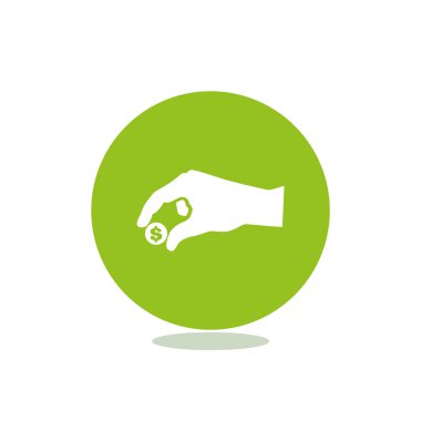 Sadaka anahat vektör çizim, sadaka kavramı vermek