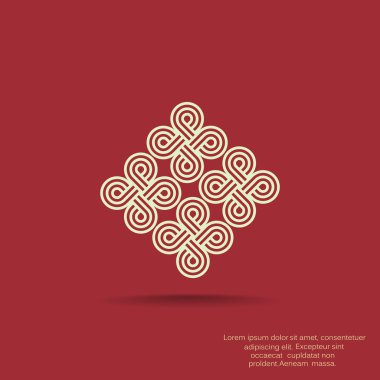 Eğrisi simetrik şekiller desen