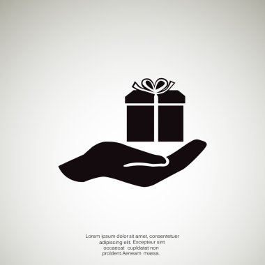 Hediyelik kutu yandan web simgesi