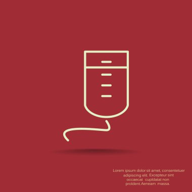 Damla sayacı basit web simgesi