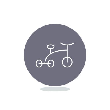 Bebek üç tekerlekli bisiklet basit simgesi