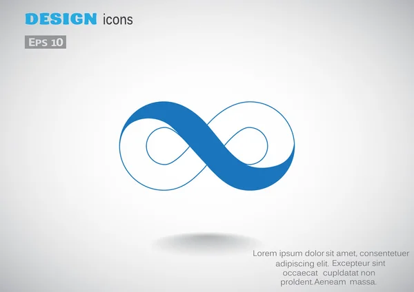 무한대 기호 웹 아이콘 — 스톡 벡터