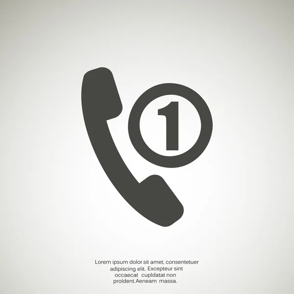 Tubo de teléfono con llamada perdida — Archivo Imágenes Vectoriales