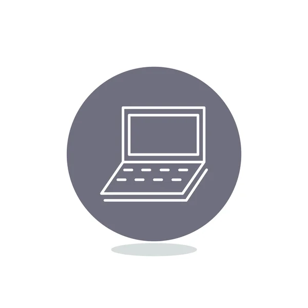 Eenvoudige laptop web pictogram — Stockvector