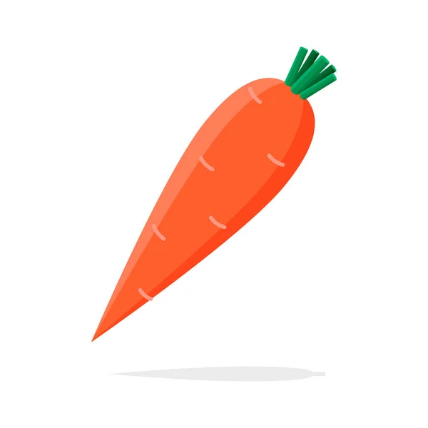Icône carotte illustration vectorielle orange sur fond blanc — Image vectorielle