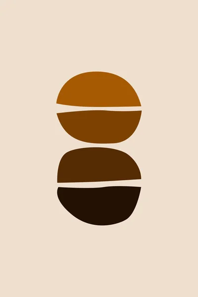 Abstrakta Kaffebönor Planeter Rymd Grädde Bakgrund Företag Layout Företagsidentitet Universell — Stock vektor