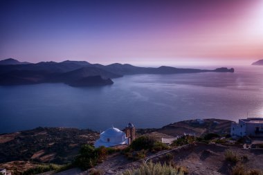 Güzel Milos deniz manzarası, Milos, Yunanistan