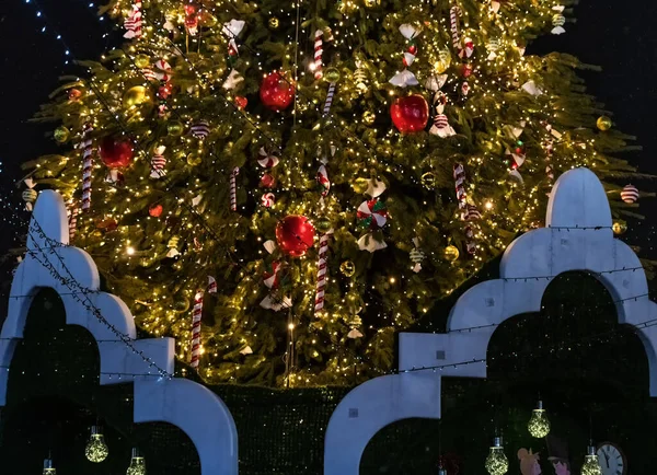 2019 Kiev Ucrania Navidad Año Nuevo Vacaciones Plaza Sophia — Foto de Stock