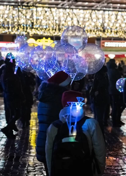 2019 Kiev Ucrania Navidad Año Nuevo Vacaciones Plaza Sophia — Foto de Stock