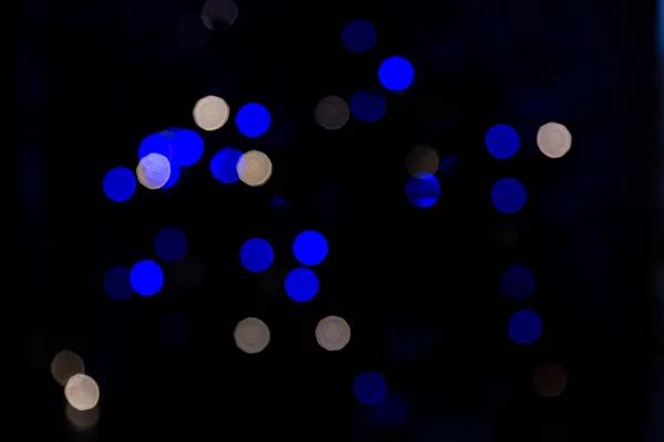 Gece Vakti Noel Işıkları Yanar — Stok fotoğraf