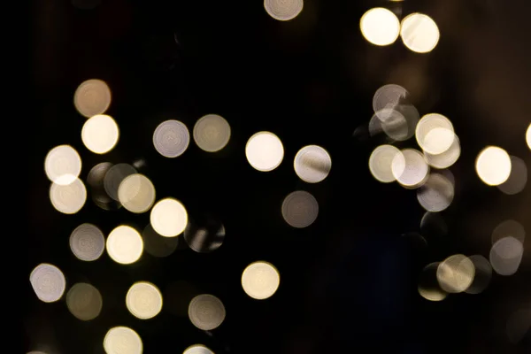Gece Vakti Noel Işıkları Yanar — Stok fotoğraf