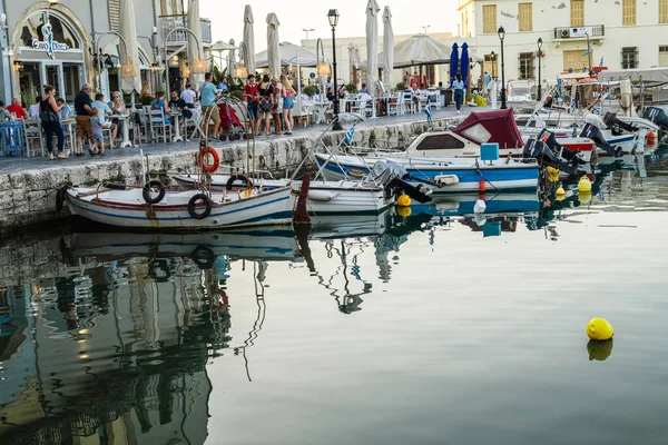 2021 Rethymno Ostrov Kréta Řecko Rethymno Přístav Večerních Hodinách — Stock fotografie
