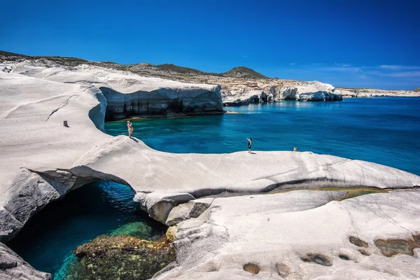 Yunanistan milos Adası'nda Sarakiniko beach
