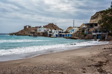 Fishing village, Milos Greece clipart