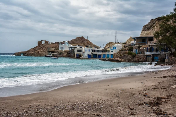 Pueblo pesquero, Milos Grecia — Foto de Stock