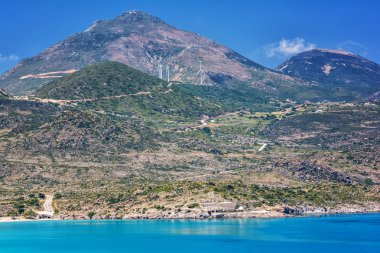 Ahivadolimni beach, Milos Adası, Cyclades, Yunanistan