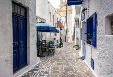 Streets of Kimolos island, Cyclades, Greece clipart