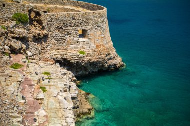 görünümü, spinalonga Adası, crete, Yunanistan.