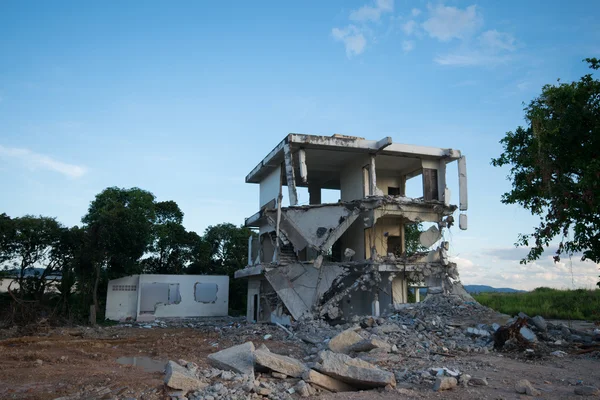 Edificios de casas colapsadas — Foto de Stock