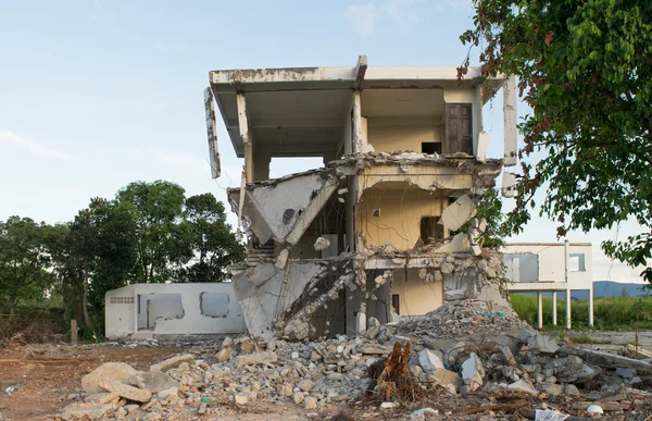 Edificios de casas colapsadas — Foto de Stock