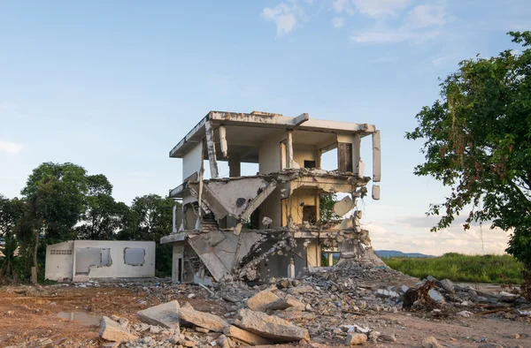 Edificios de casas colapsadas — Foto de Stock