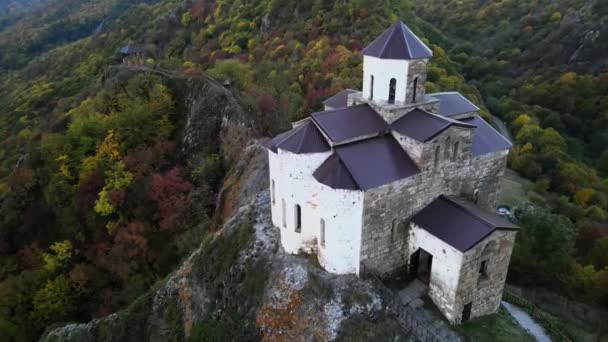 Temple Actif Chrétien Shoanin Siècle Karachay Cherkessia Teberda Russie Montagne — Video