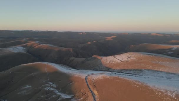 Malownicza Góra Elbrus Rosji Piękna Przyroda Krajobraz Panorama Powietrza Góry — Wideo stockowe